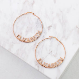 316L Earrings Choke Ring Charm Jewelry Women's Name Gift