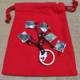 Spanish Electroplating 925 Silver Love Lanyard Key Chain Holiday Jewelry Gift