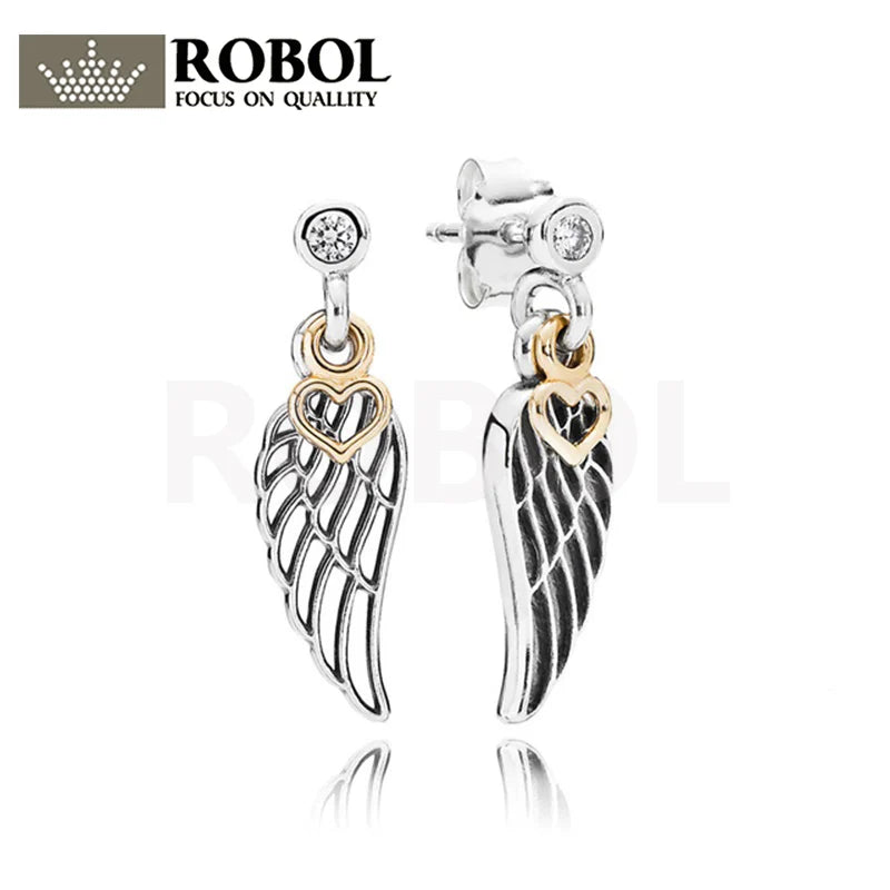 925 Silver Feather Earrings 290583CZ