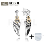 925 Silver Feather Earrings 290583CZ