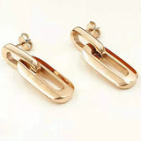 Stainless Steel Double Ring Earrings Pendant, Korea Gift