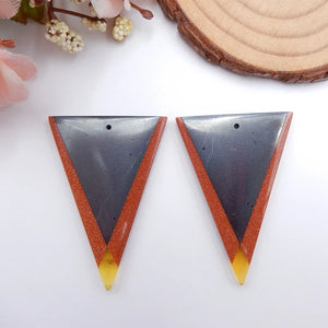 Hematite & Yellow Opal Earring Bead Sets for Jewelry