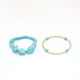 Yellow Green Turquoises Stone Bracelet Ethnic Style Jewelry