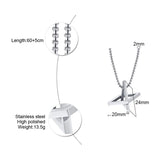 Men Necklace Stainless Steel Geometric Pendant