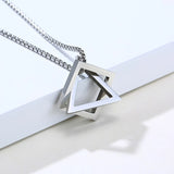 Men Necklace Stainless Steel Geometric Pendant