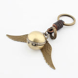 Movie Ball Keychain Watch Metal Alloy Pocket Watch Keyring Leather Band