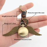 Movie Ball Keychain Watch Metal Alloy Pocket Watch Keyring Leather Band