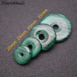 Malachite Round Donut Shape Pendant Necklace Classic Jewelry 20~35mm
