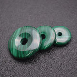 Malachite Round Donut Shape Pendant Necklace Classic Jewelry 20~35mm