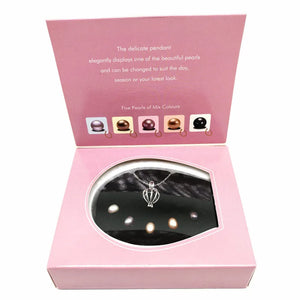 Heart Shape Wish Pearl Pendant Necklace for Women