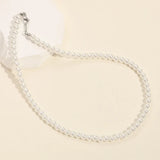 Freshwater Pearl Necklace Women's Light Titanium Steel