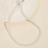 Freshwater Pearl Necklace Women's Light Titanium Steel