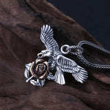 Rose and Eagle Pendant Men and Women Pendant with Gift