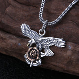 Rose and Eagle Pendant Men and Women Pendant with Gift