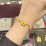 Princess Bow Tie Bracelet Girl Pearl Hand String Woven Hand Rope Bracelet