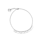 925 Silver Sweet Wafer Tassel Anklets for Women