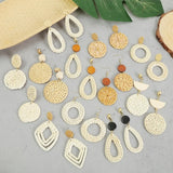 Ethnic Style Rattan Earrings Hand-woven Retro Exaggerated Bamboo Earrings