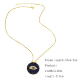 Crystal Zircon Lucky Eyes Pendant Necklace Female Jewelry