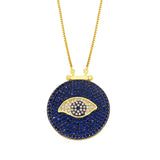 Crystal Zircon Lucky Eyes Pendant Necklace Female Jewelry