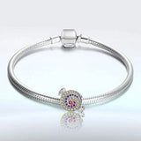 S925 Fine Silver Diamond Lollipop Beads DIY Sterling Silver Charm Beads