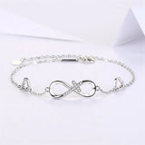 S925 Sterling Silver 8-char Cross Bracelet, Europe and America