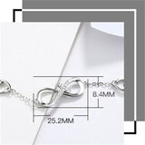 S925 Sterling Silver 8-char Cross Bracelet, Europe and America