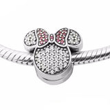 Silver Charms Girl & Boy Ears Clips For European Charms Bracelets