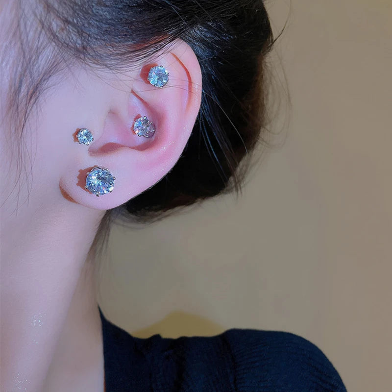 Crystal Magnetic Ear Clips for Women