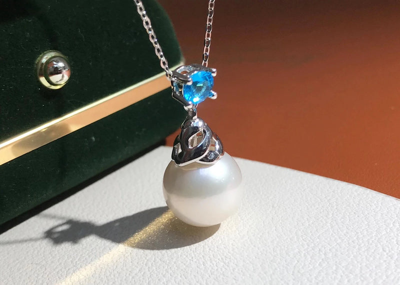 925 Silver Pendant Setting for Pearls/Crystals/Jade/Agate