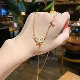 Animal Shape Collarbone Necklace Titanium Steel Jewelry Gift