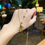 Animal Shape Collarbone Necklace Titanium Steel Jewelry Gift