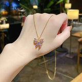 Animal Shape Collarbone Necklace Titanium Steel Jewelry Gift