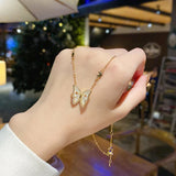 Animal Shape Collarbone Necklace Titanium Steel Jewelry Gift