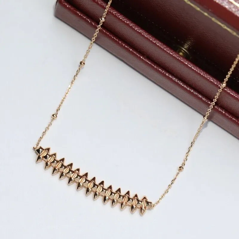 925 Sterling Silver Rivet Necklace Women's Jewelry Party