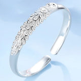 925 Silver Peacock Bangle Wedding Jewelry