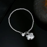 925 Sterling Silver Kitty Cat Bracelet Women Jewelry Party Wedding