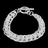 925 Sterling Silver Circle Bracelets Wedding Party Jewelry