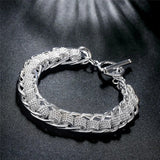 925 Sterling Silver Circle Bracelets Wedding Party Jewelry