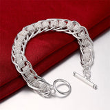 925 Sterling Silver Circle Bracelets Wedding Party Jewelry