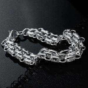 925 Sterling Silver Geometric Bracelets for Couples