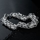 925 Sterling Silver Geometric Bracelets for Couples