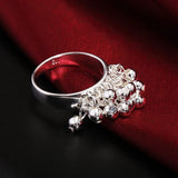 Fine Grape Beads Bangle Set 925 Sterling Silver Jewelry for Women