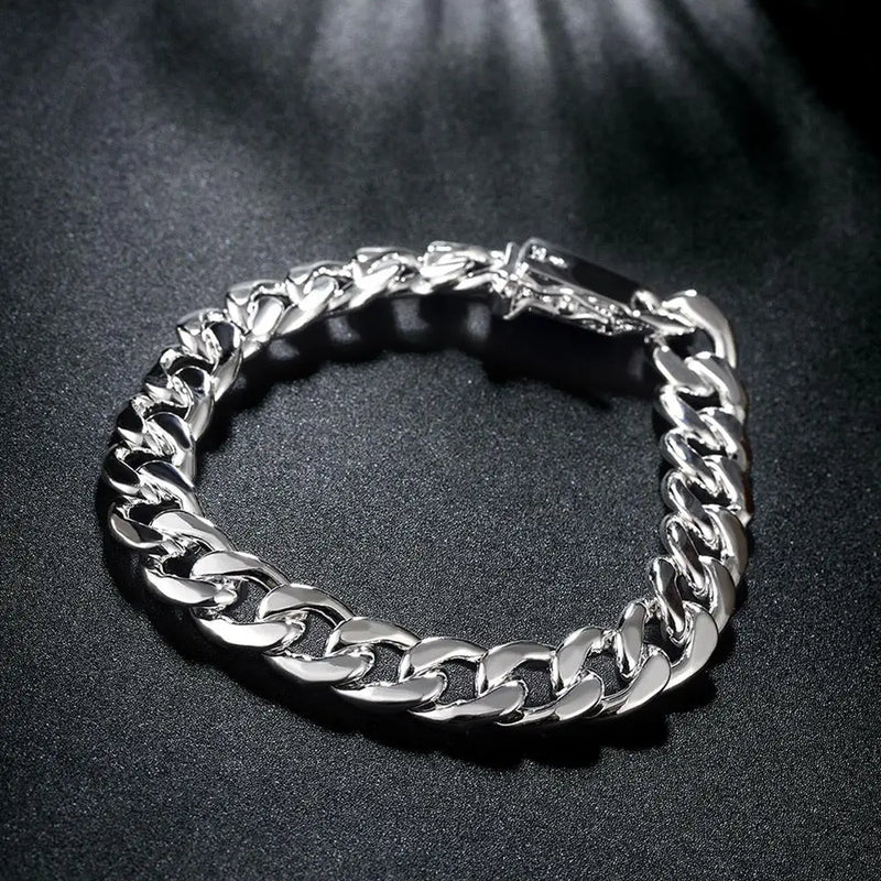 Geometry Chain 925 Sterling Silver Bracelets for Wedding Party Jewelry