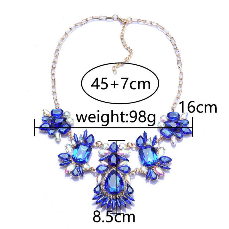 Crystal Flower Necklace Collarbone Chain Cross-border Accessory