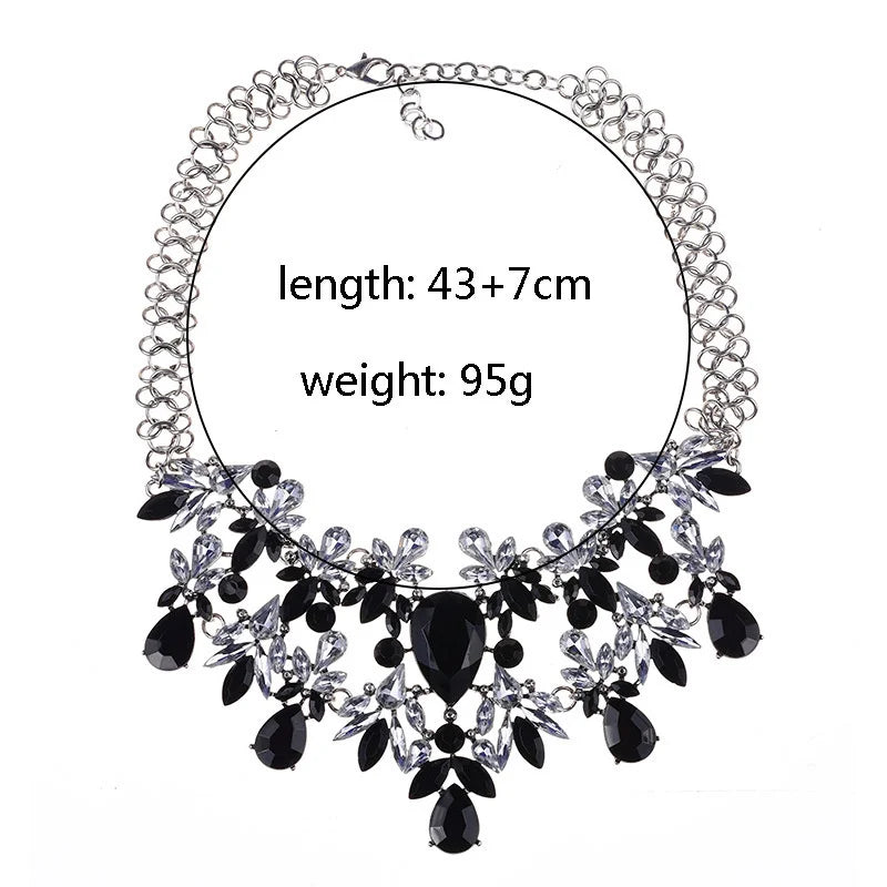 Crystal Flower Necklace Collarbone Chain Cross-border Accessory