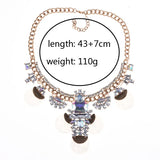 Crystal Flower Necklace Collarbone Chain Cross-border Accessory