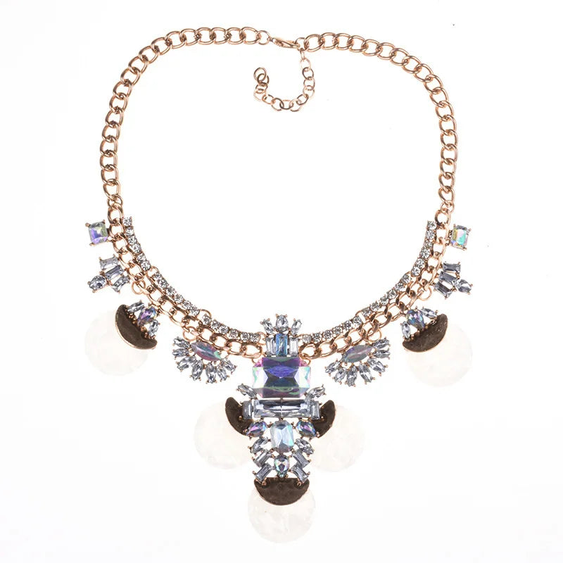 Crystal Flower Necklace Collarbone Chain Cross-border Accessory