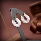 925 Sterling Silver Geometric Resin Party Earrings for Women