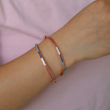 Colorful Zircon Bangle & Bracelet for Girls - 56-58mm