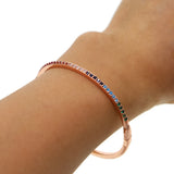 Colorful Zircon Bangle & Bracelet for Girls - 56-58mm